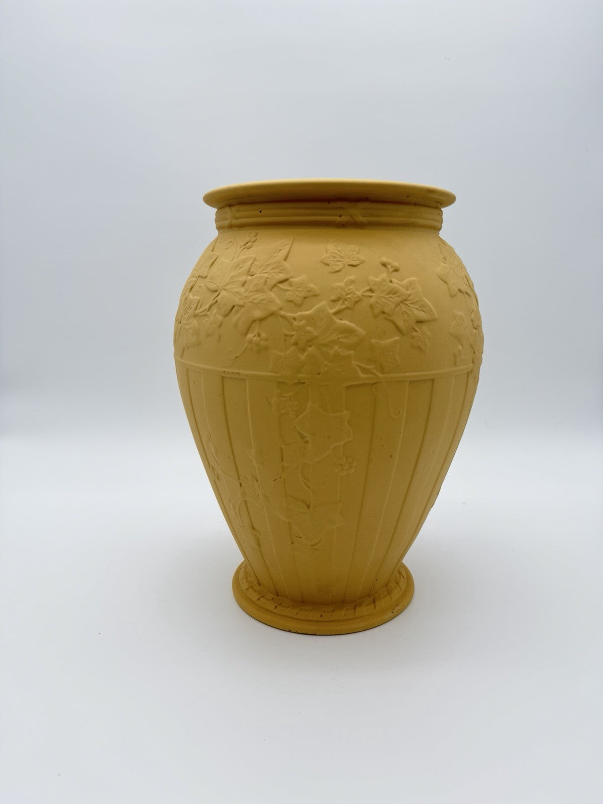 Large Wedgwood England Yellow Cane Jasperware Doric Ivy 12”H Porcelain Rare
