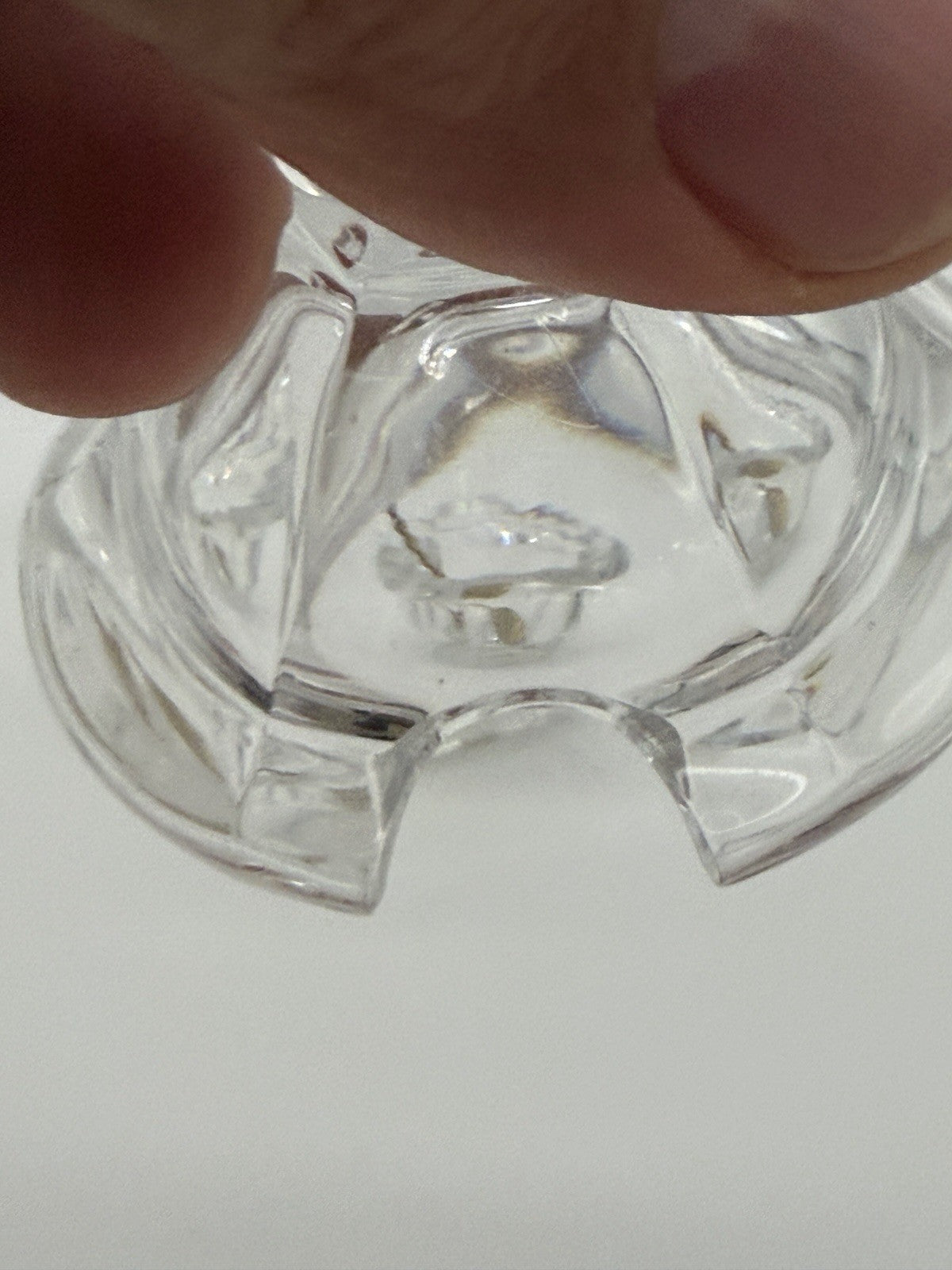 Baccarat France Crystal Harcourt Missouri Mustard/Jam Jar w/ Lid &Spoon Vtg