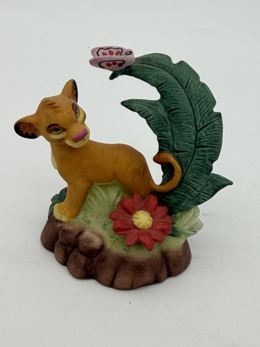 Vintage 90s Disney Simba Porcelain Figurine The Lion King 3” Collectible Decor