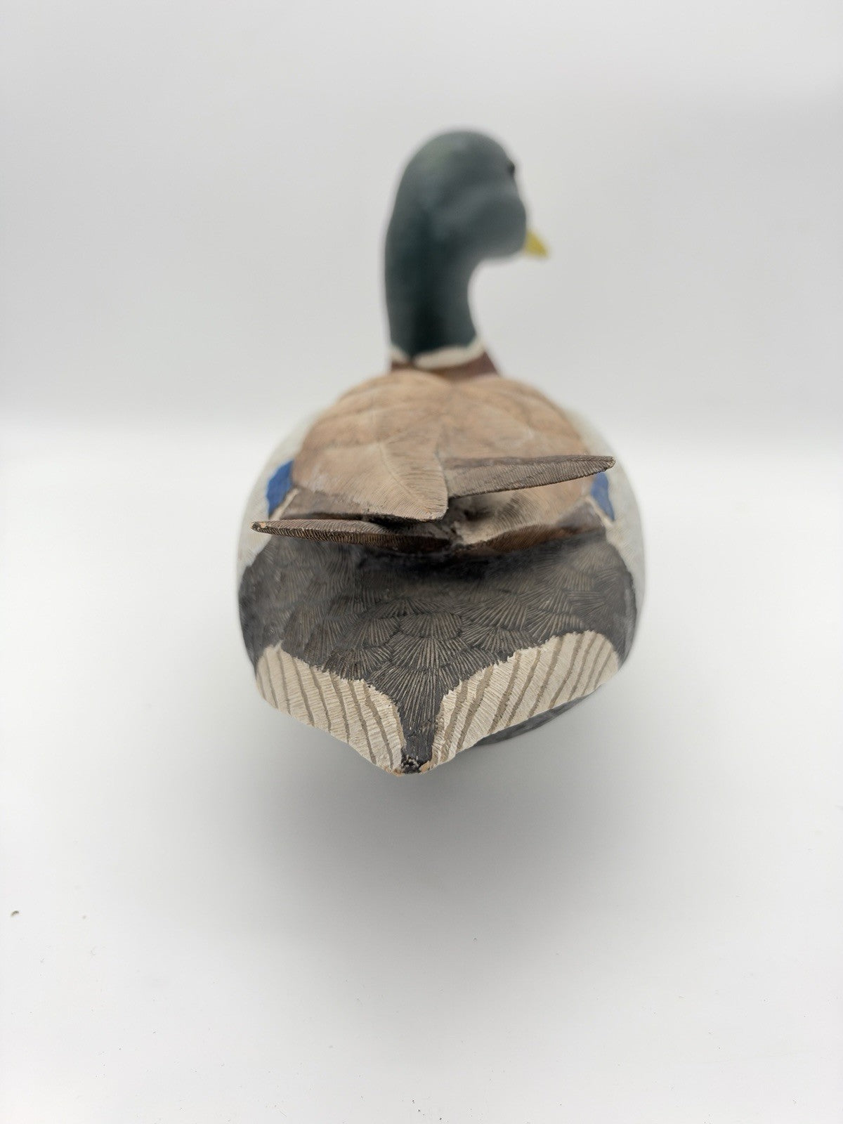 Vintage Gary Rohloff 1983 carved solid wood mallard decoy duck painted sculpture