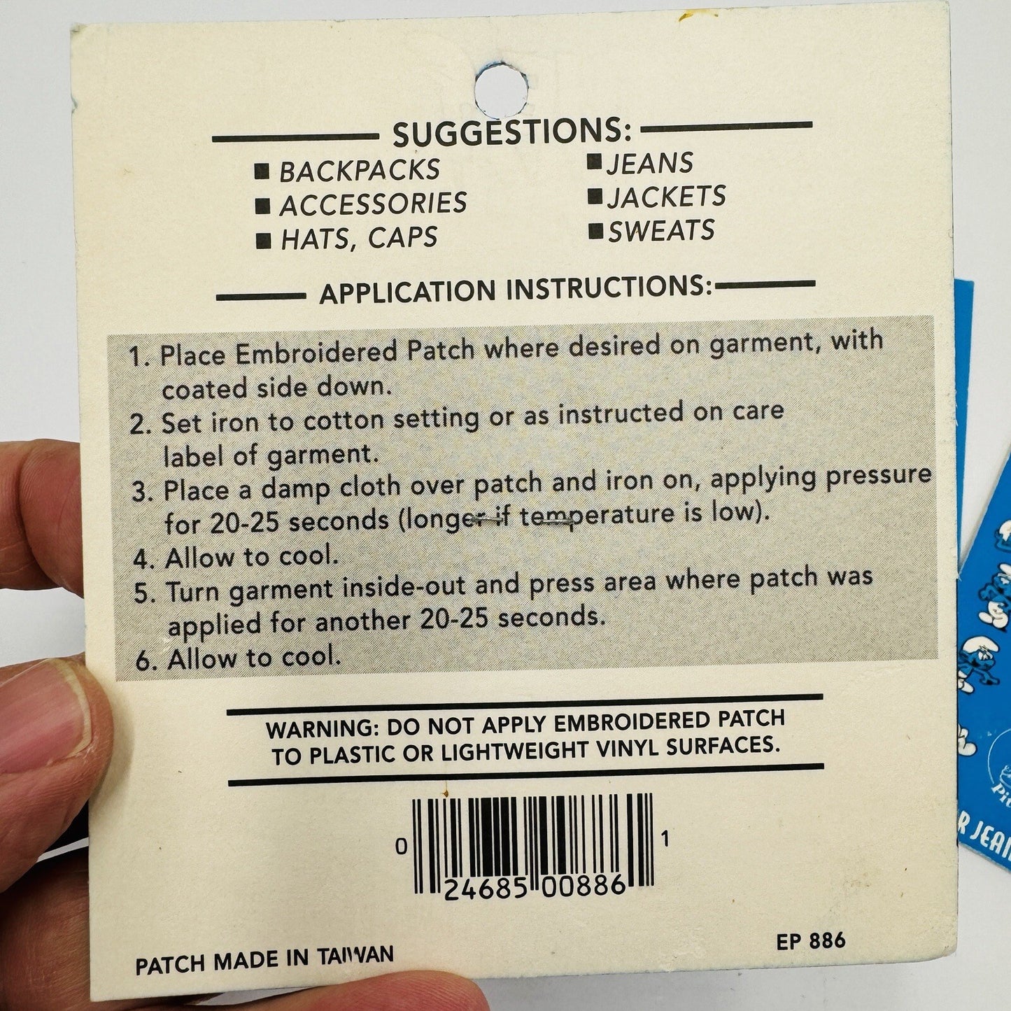 The Smurfs By Kalan Classic Cartoon Embroidered Iron On Patch Peyo 2000