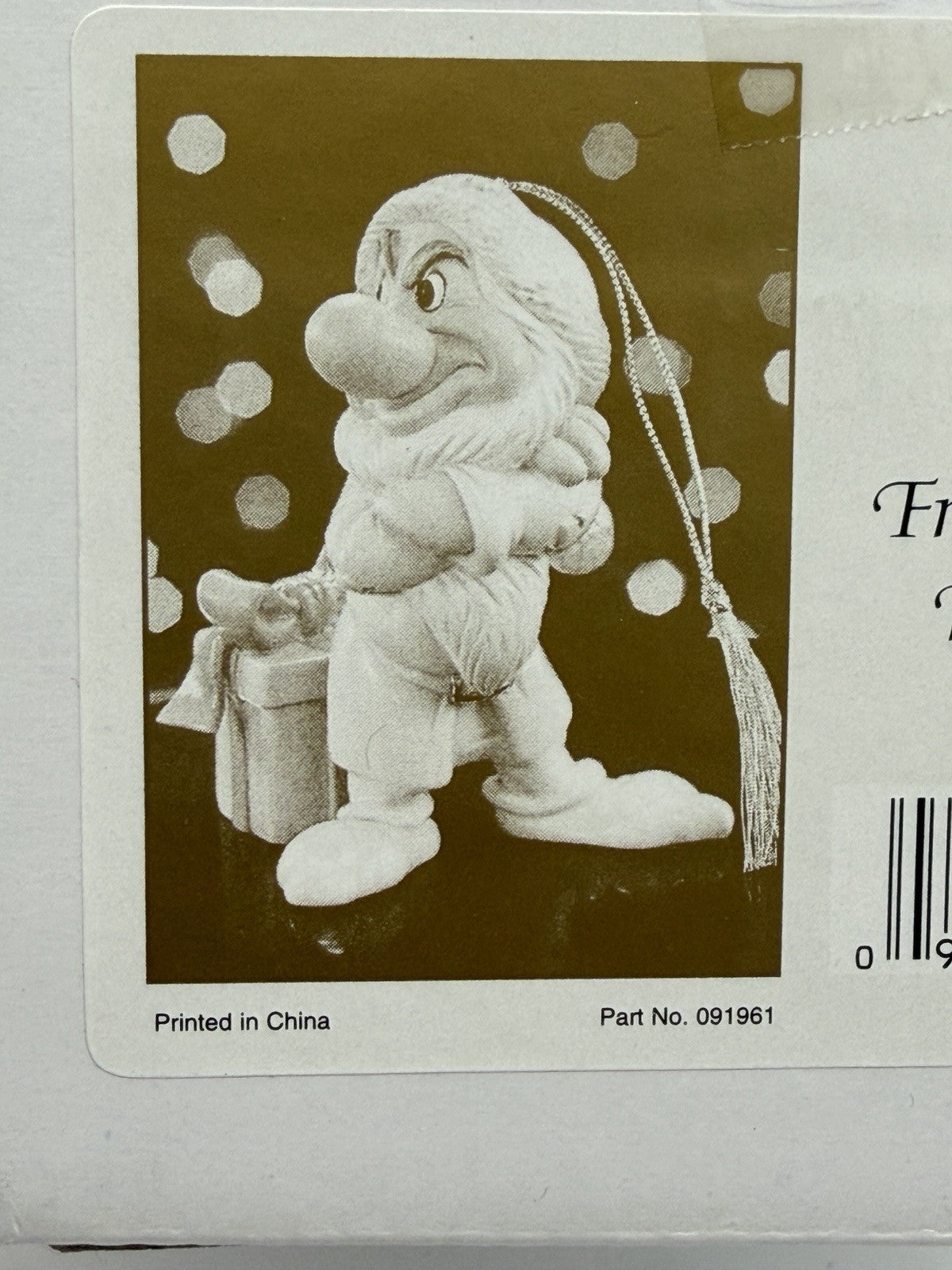 LENOX Disney Showcase Collection From Grumpy With Love Ornament COA Sealed