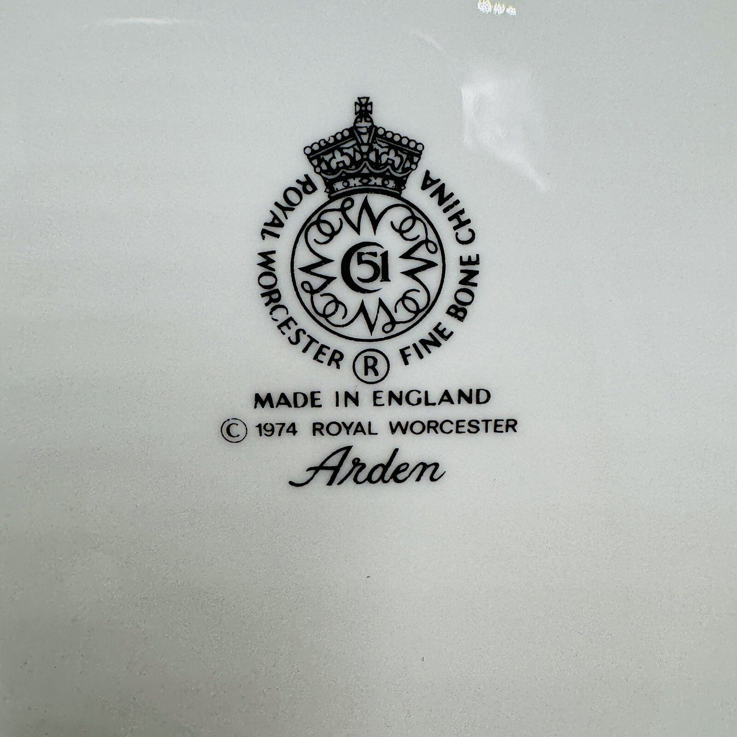 Royal Worcester Arden Fruit Porcelain cake plate & matching Cheese knife 1974