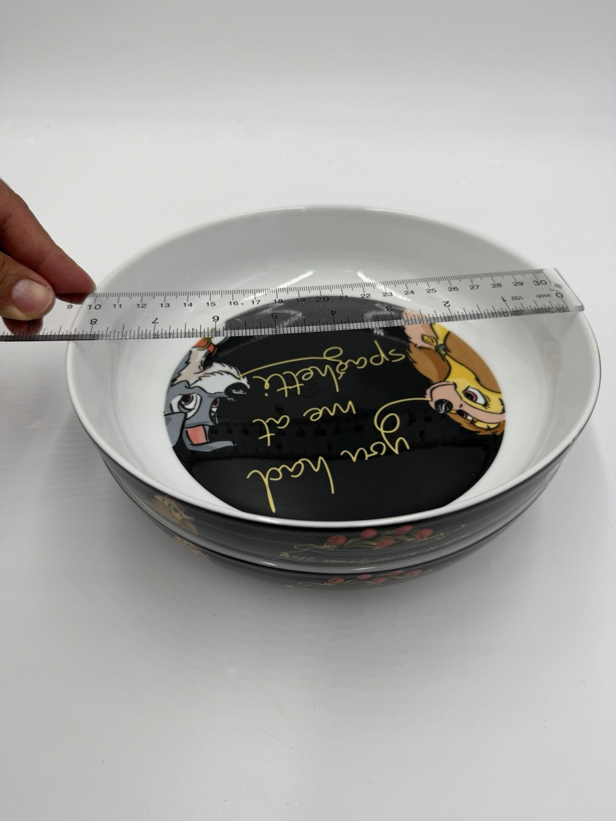 Disney Lady And The Tramp YOU HAD ME AT SPAGHETTI Dinner Pasta Bowl Set of 2