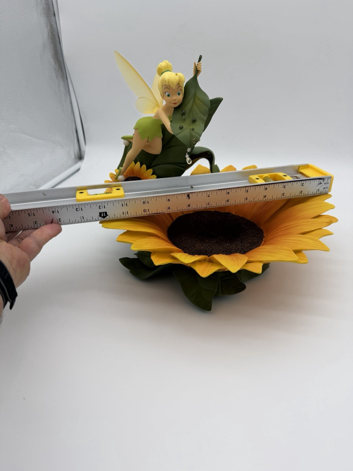Rare Disney Store Tinkerbell Sunflower Bird Bath Resin Large Home & Garden Boxed