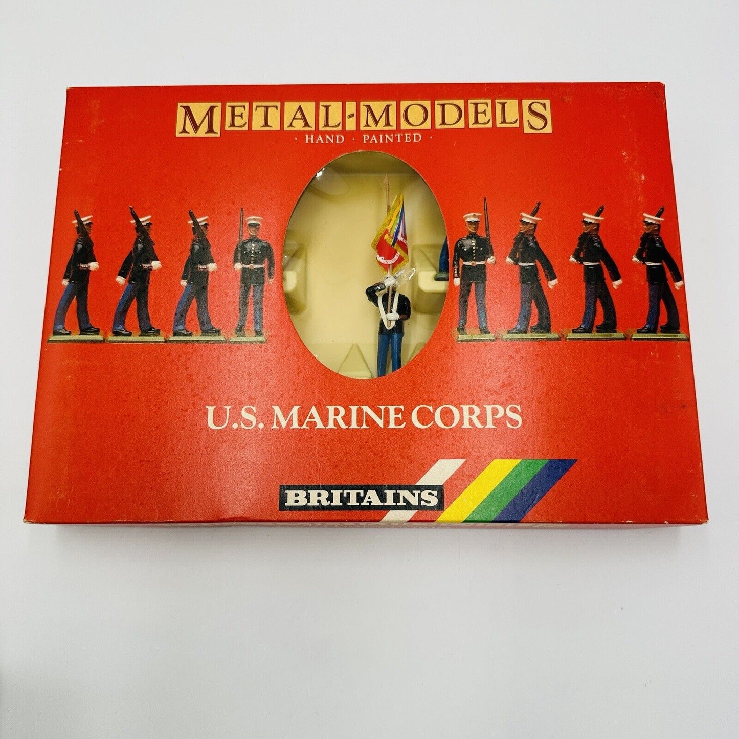 Britains LTD Toys Soldiers Metal Models 9 US Marine Corps Figurines #7303-1986