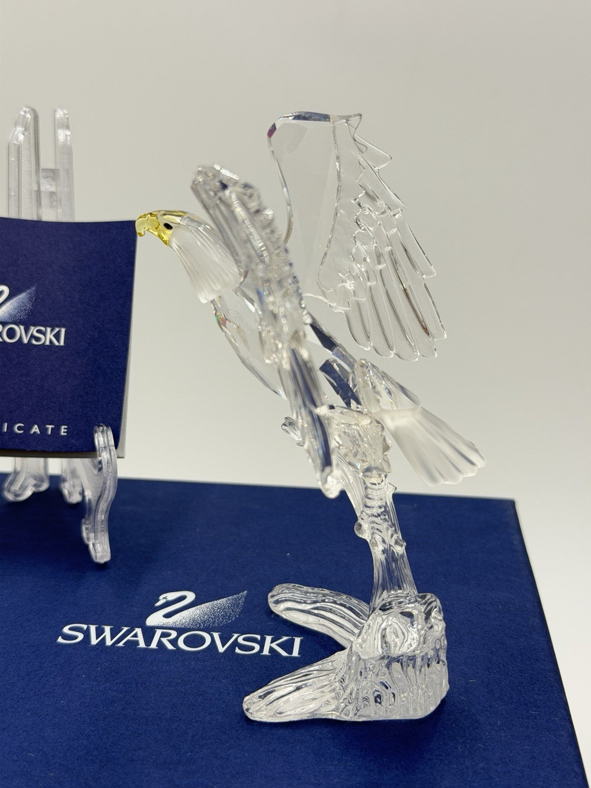 Swarovski Crystal Austria Bald Eagle 5” Figurine W/box & COA
