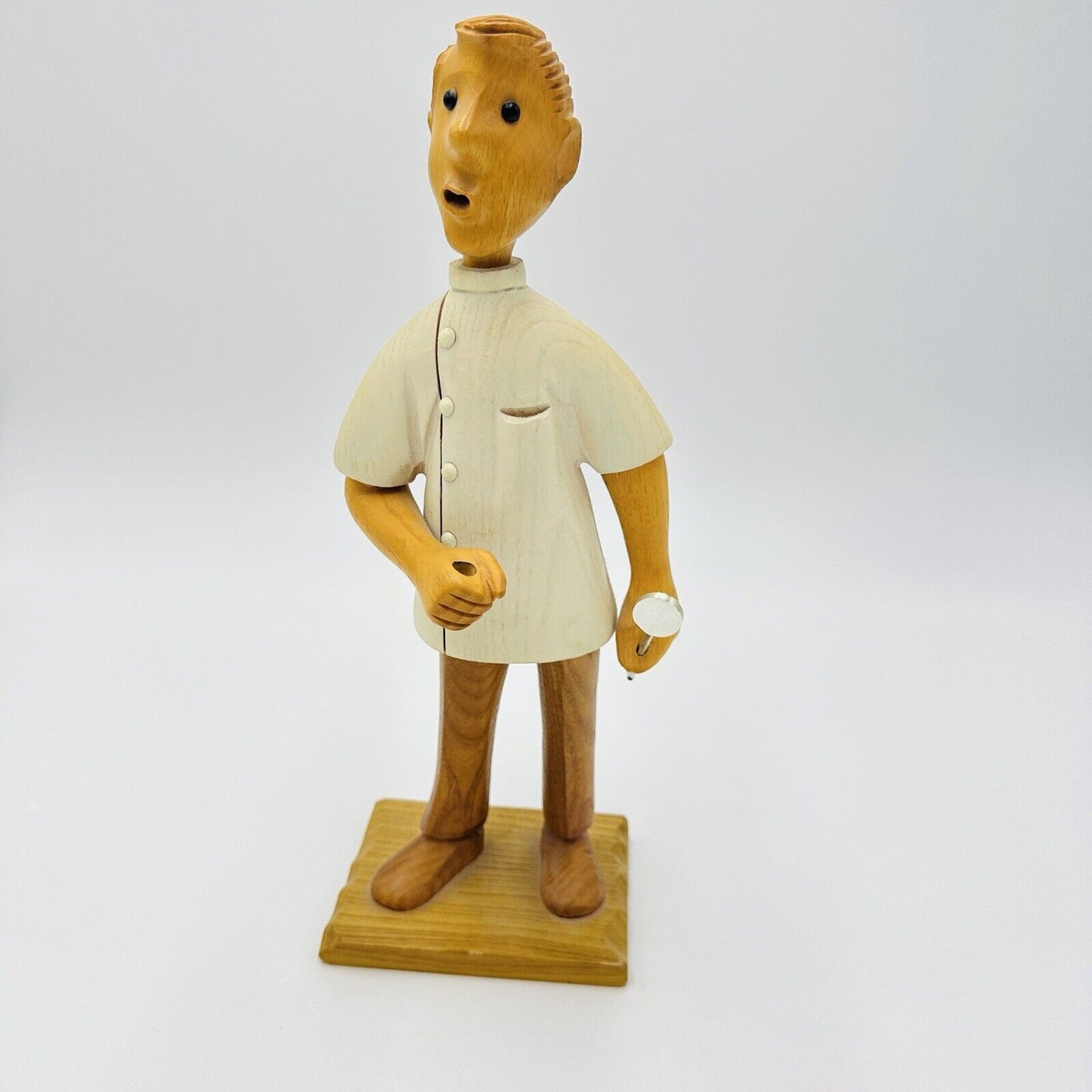 Euromanos Italia Dentist Figurine Italian Hand-Carved Wooden Medical Home Decor