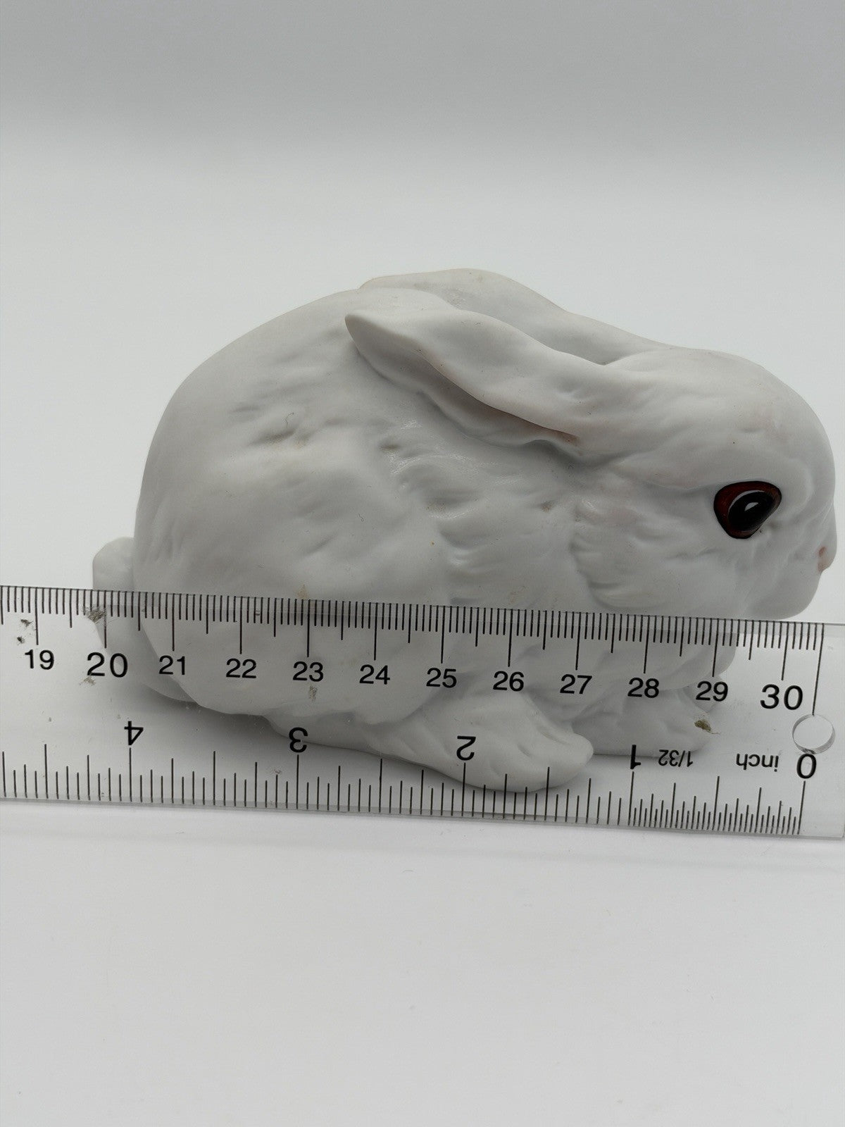 AK Kaiser Porcelain Lying White Rabbit Hare #518 Figurine West Germany Painted