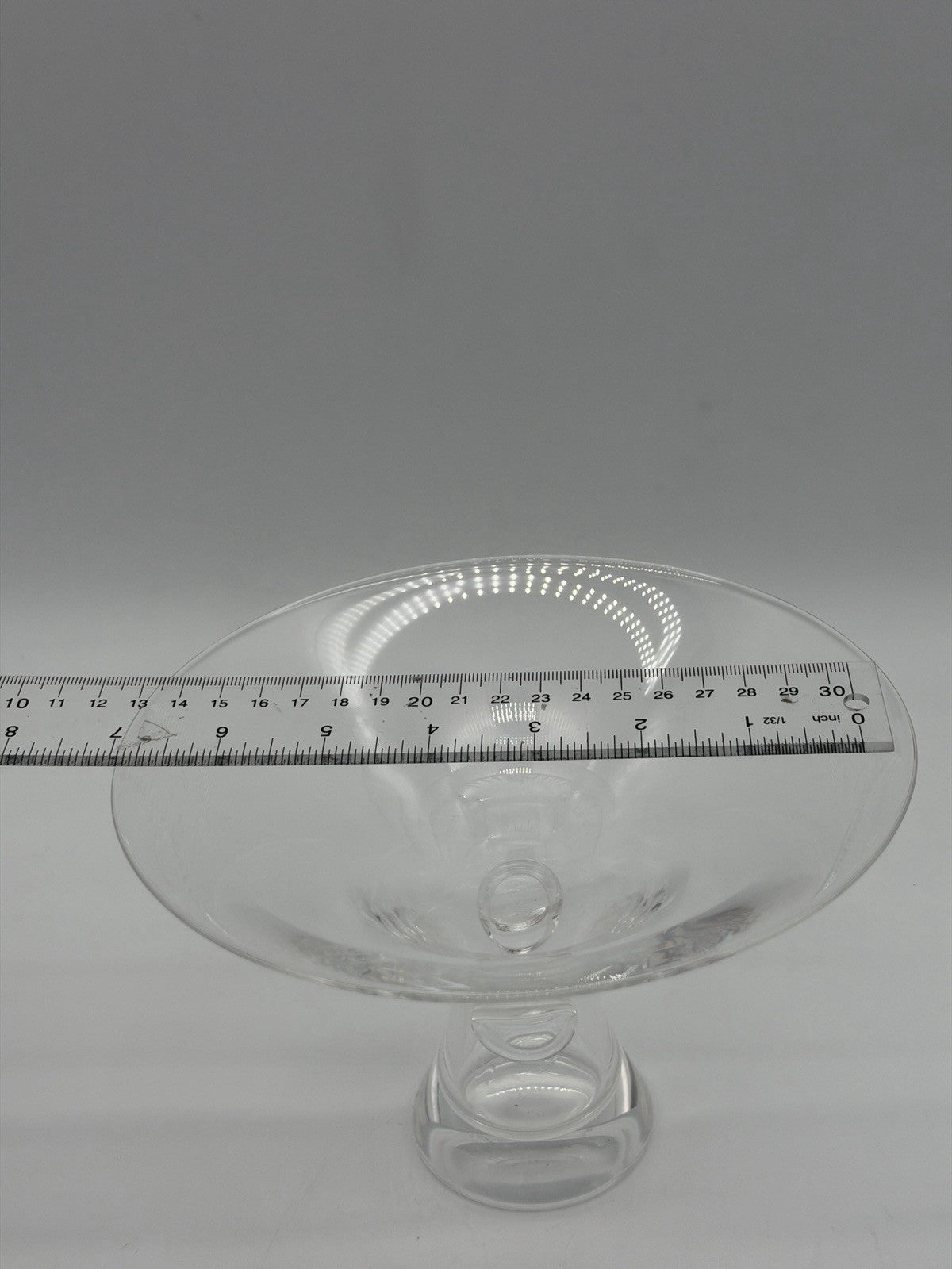 Steuben Signed Bouquet Trumpet Thumbprint Pinch Vase by George Thompson 7”x5”