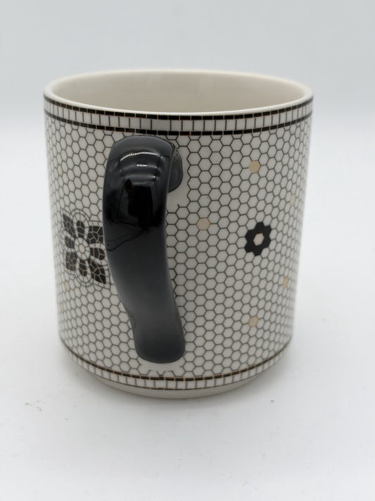 Anthropologie BISTRO TILED MARGOT Mug Cup Tea Coffee Monogrammed Letter R