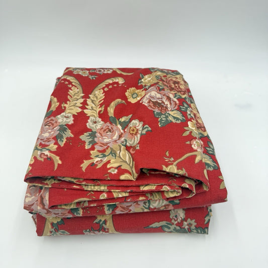 RALPH LAUREN Danielle Marseille Red Floral Full Queen Duvet Cover RARE!