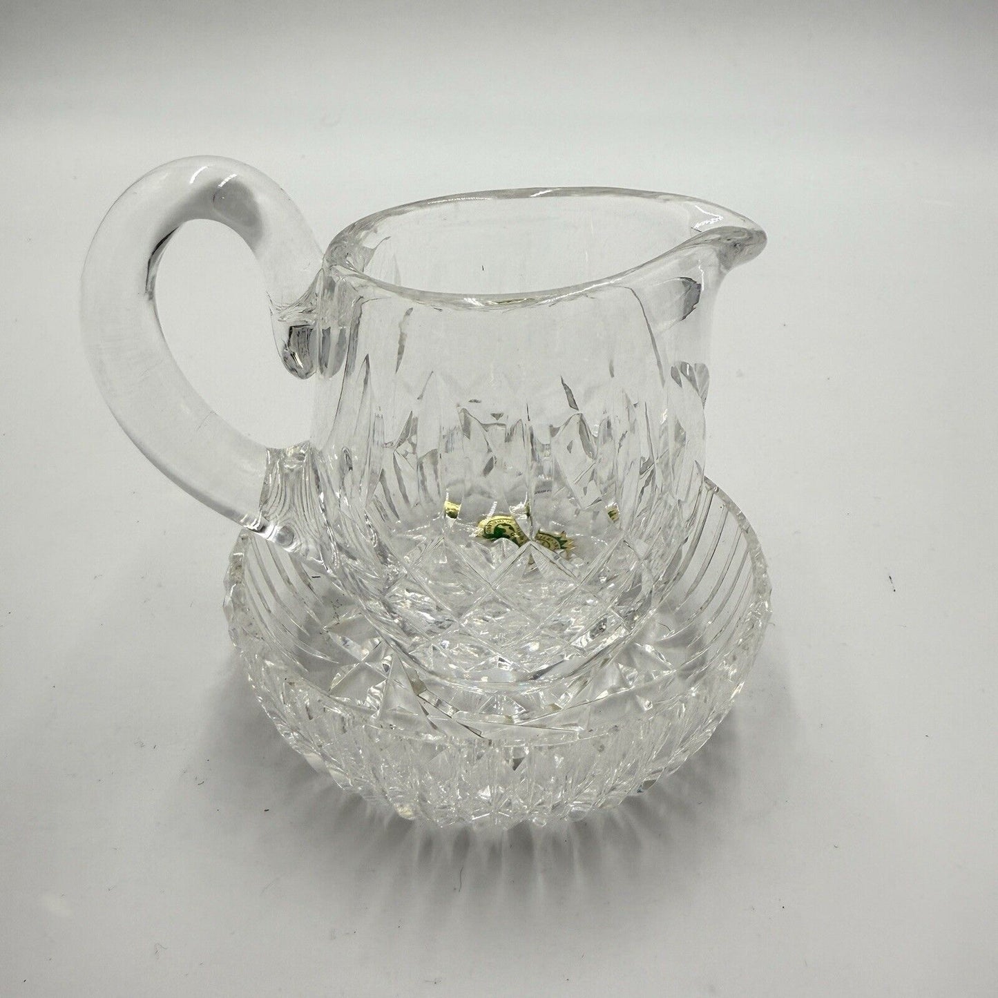 Waterford Crystal Ireland Mini Pitcher and Tray Dish 2 Pieces Vintage