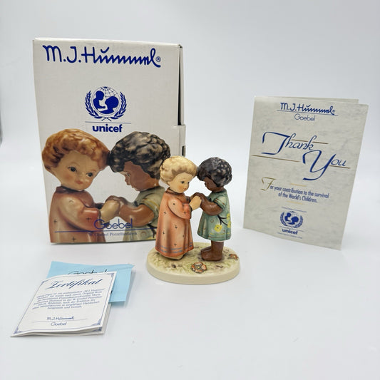 Hummel Goebel FRIENDS TOGETHER Figurine 4” Limited Edition  #662/0 UNICEF W/ Box