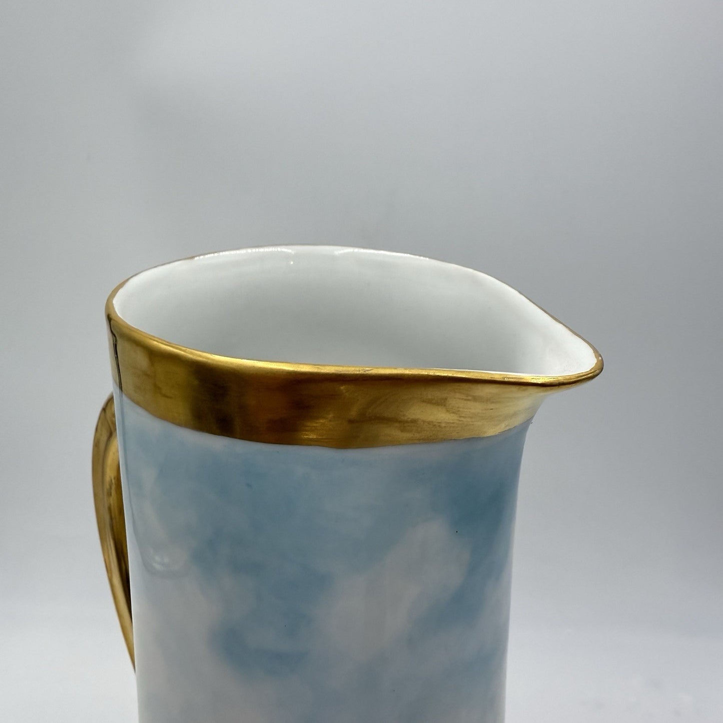 T&V Limoges France Hand Painted Pitcher Signed By Woodrow 1899 14.5” Donkey