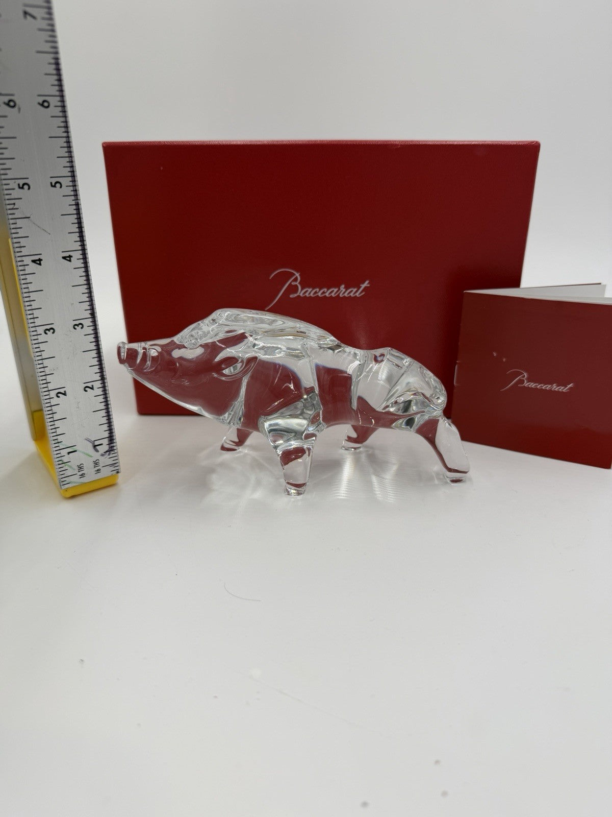 Baccarat France Crystal Zodiac Collection Clear Boar Figurine 2019 NIB Mint