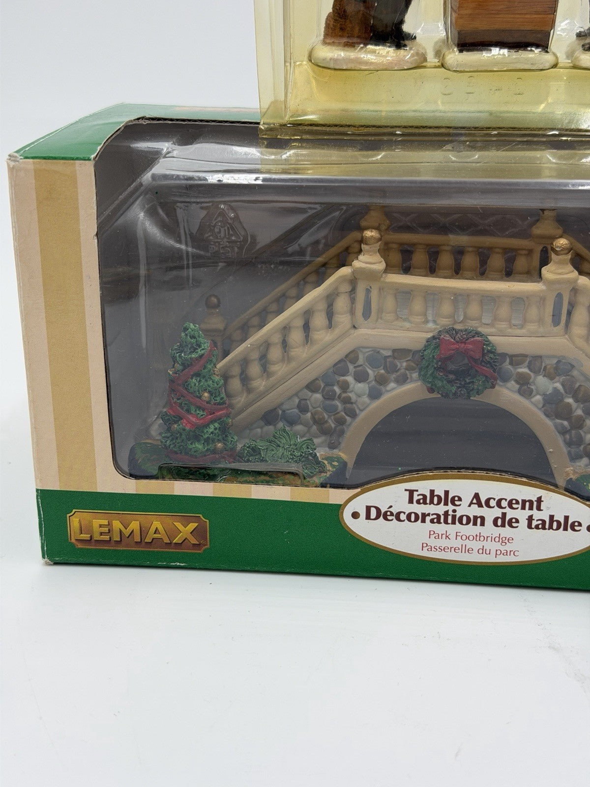 Lemax Christmas Village Table Accent Park Footbridge & Playing Checkers Set