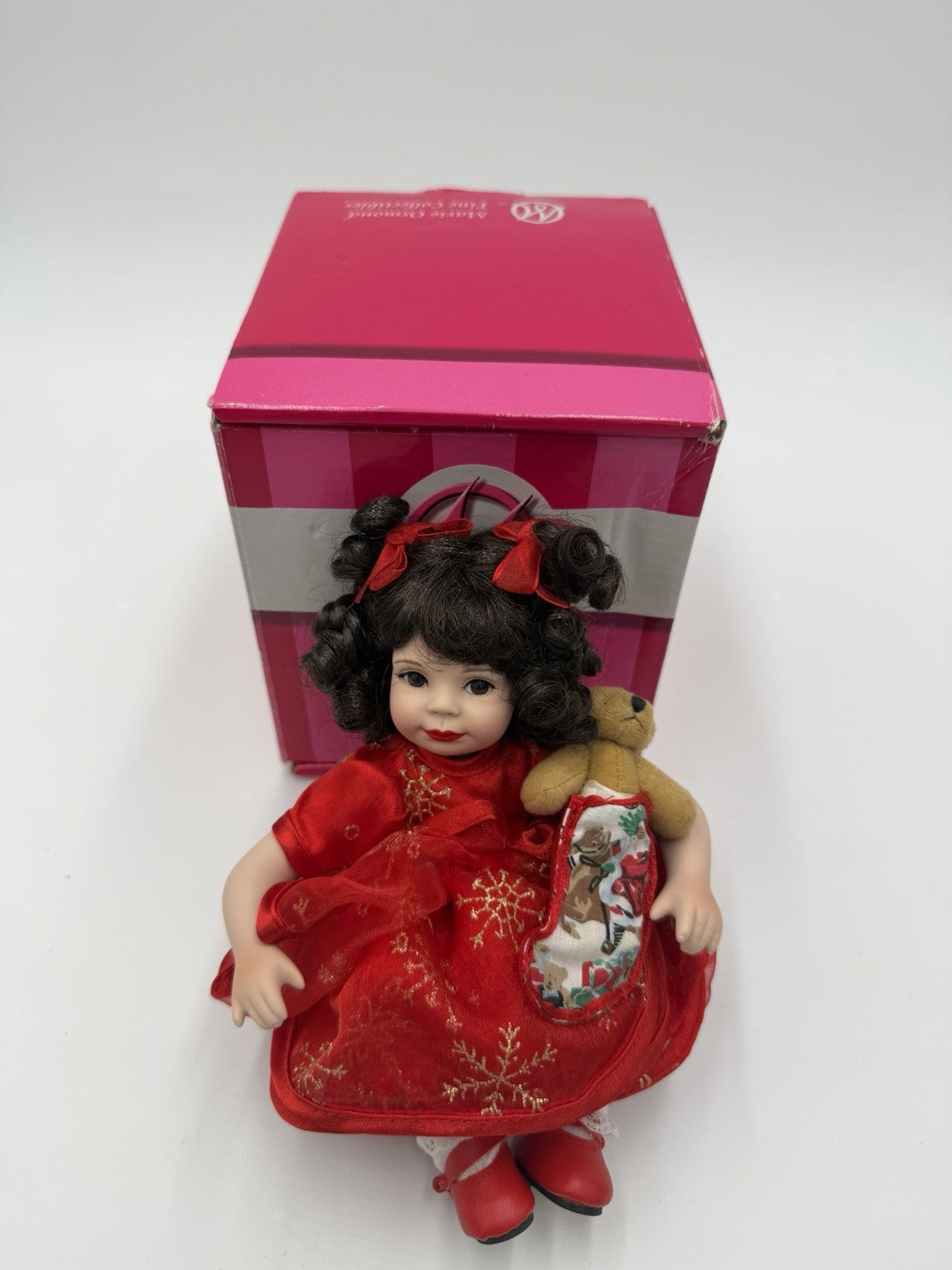 Marie Osmond Fine Collectibles Baby Annette Holiday Tiny Tot  Porcelain Doll