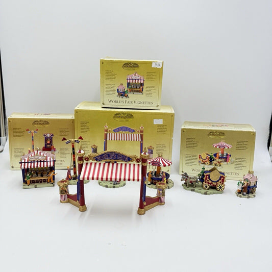 Mr Christmas Gold label worlds fair vignettes figurines Collection accessories