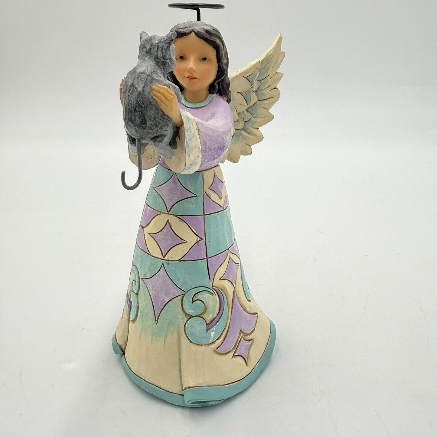 Jim Shore Enesco Faithful Friend Figurine Angel with Cat Kitten 5” Tall 4052057