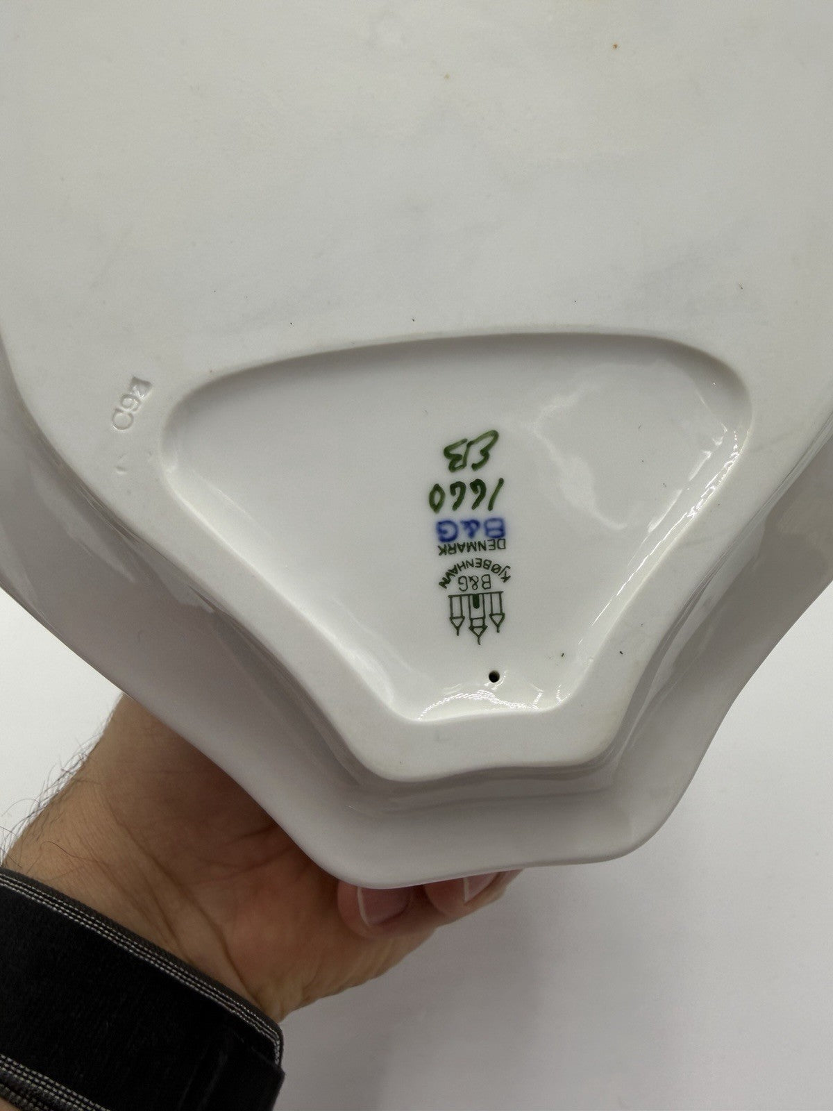 Vintage Bing & Grondahl Lily Pad Dish Art Nouveau Meditation of Nude Boy # 1660