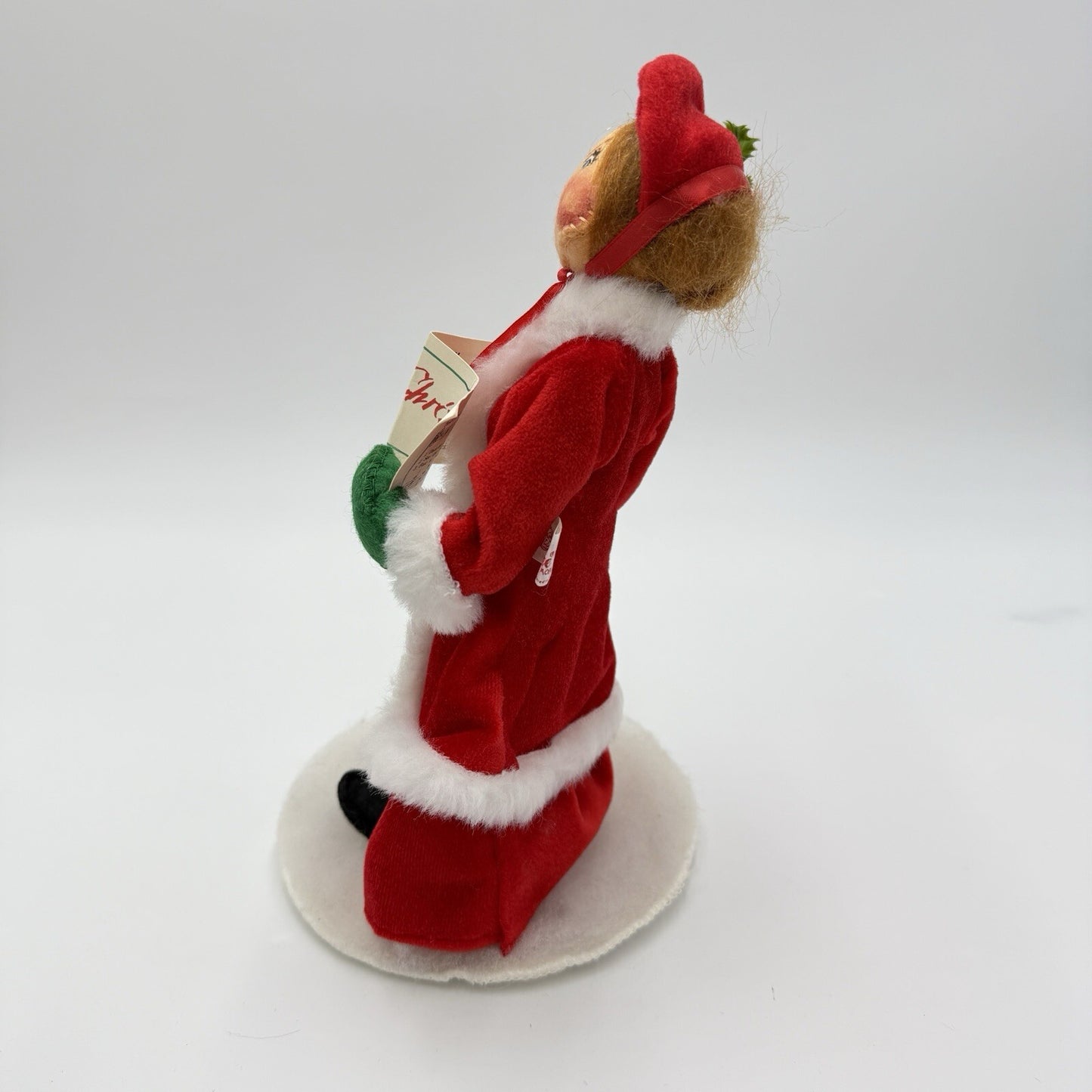 Annalee Doll Christmas Caroler Girl Vintage 1987 Rare Read Felt Fabric 10in