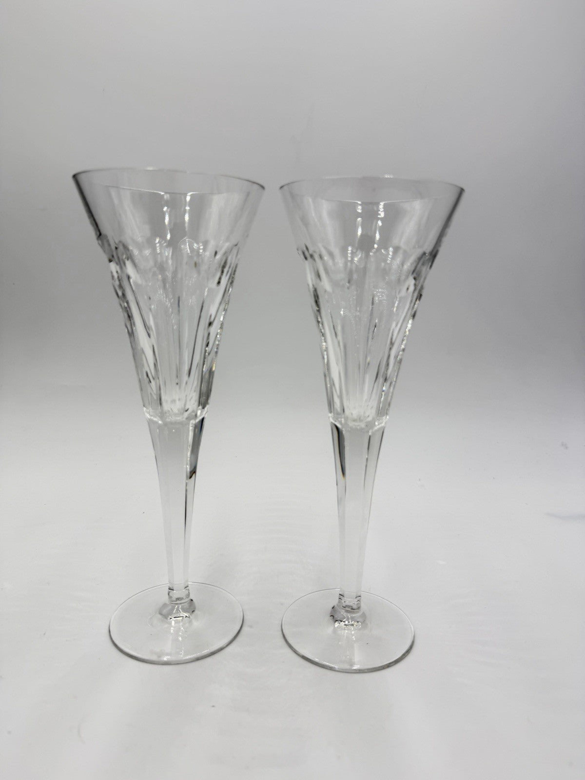 Vintage Waterford Crystal Millennium Series Love champagne flute Set 9”H