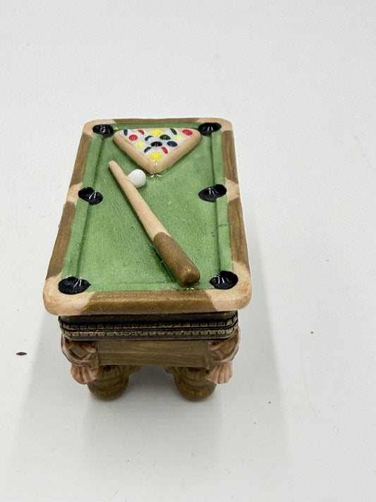 Midwest Cannon Falls Porcelain Hinged Box PHB Pool Table with Chalk Trinket Box