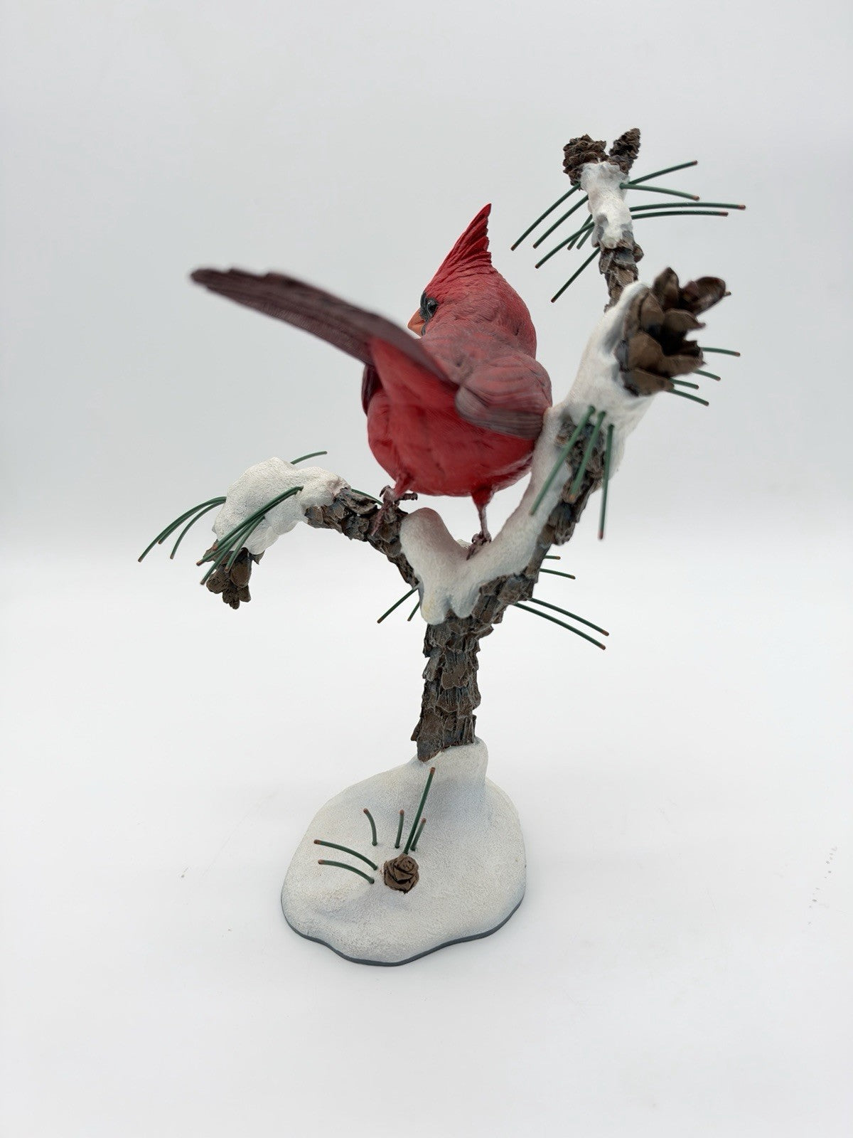 The Danbury Mint Winters Jewel Red Cardinal Bird Figurine Bob Guge Figurine