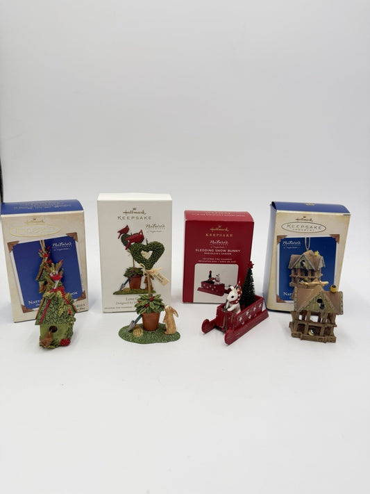 Hallmark Marjolein Bastin Natures Sketchbook Christmas Ornaments Set 4