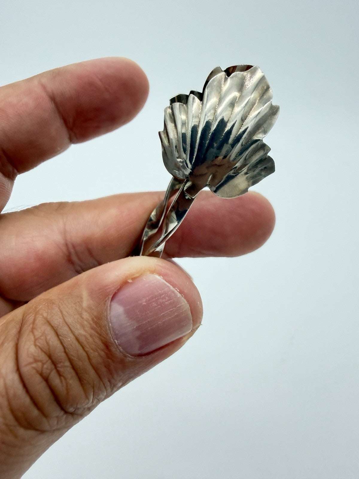 Vintage Raimond Sterling 925 Sugar Bon Bon Tongs Maple Leaf Twist 3.25"