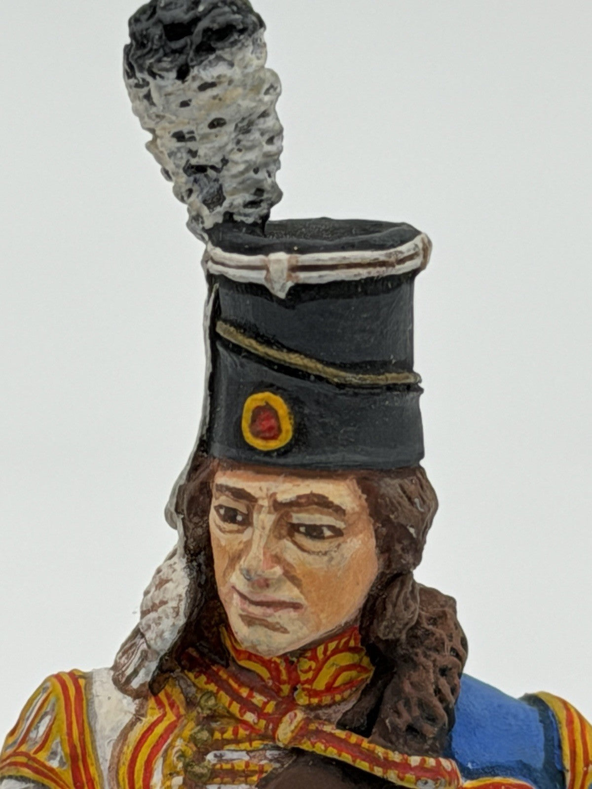 Hand Painted Metal Soldier Prussian Hussar Trumpeter 1750s Scale 1:18 Soldier