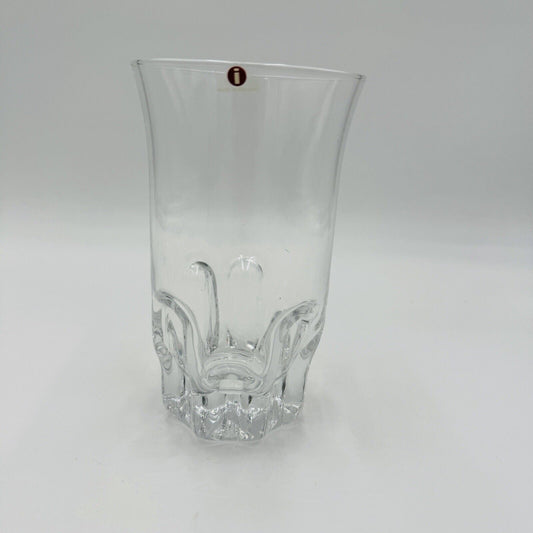 Vintage iittala Finland Crystal Glass Vase Marja Design Tapio Wirkkala 6.5" 1976