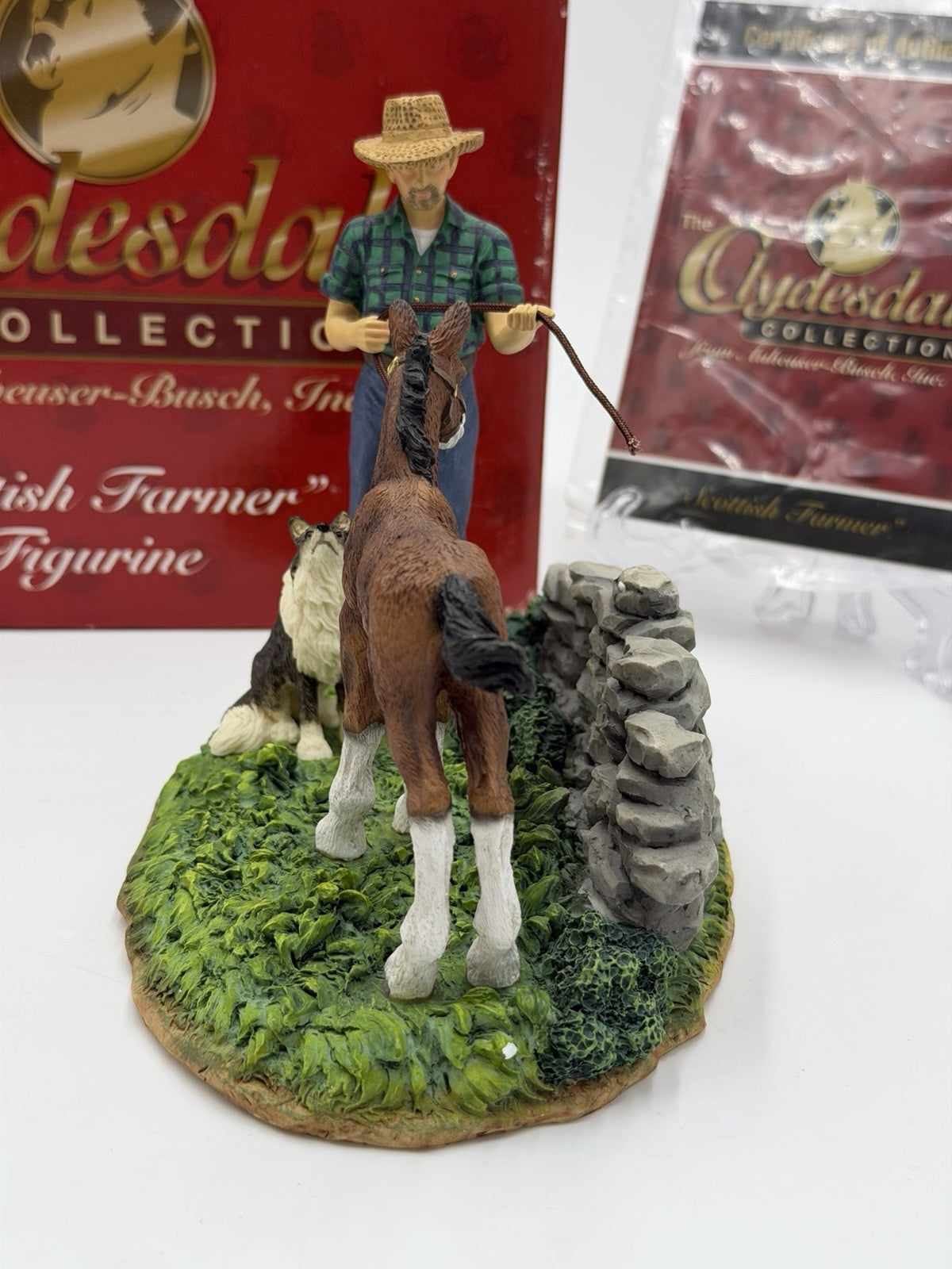 Anheuser Busch Scottish Farmer 1999 Clydesdale Collection Foal Horse Figurine
