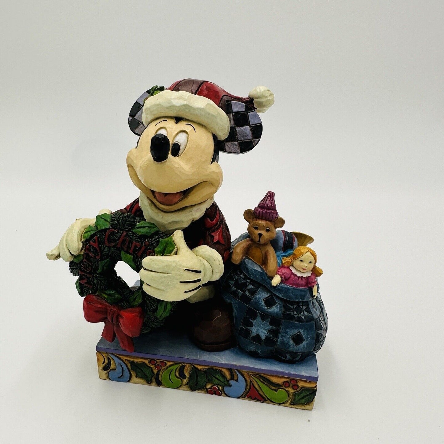 Jim Shore Disney Merry Christmas To You Mickey Sculpture Traditions Santa Hat