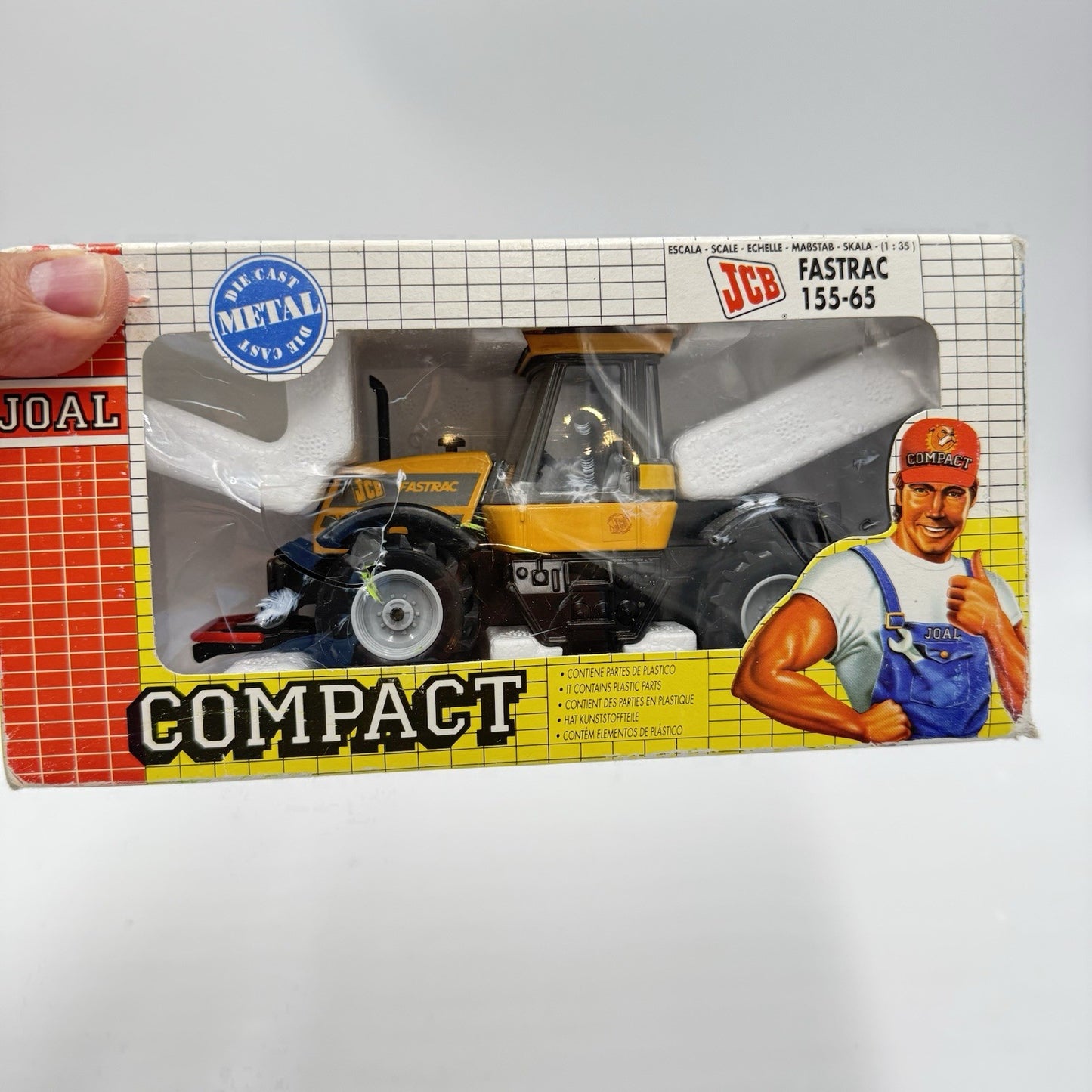 Joal Compact 1/35 Scale JCB Fastrac 155-65 Farm Toy Diecast Metal Tractor Rare