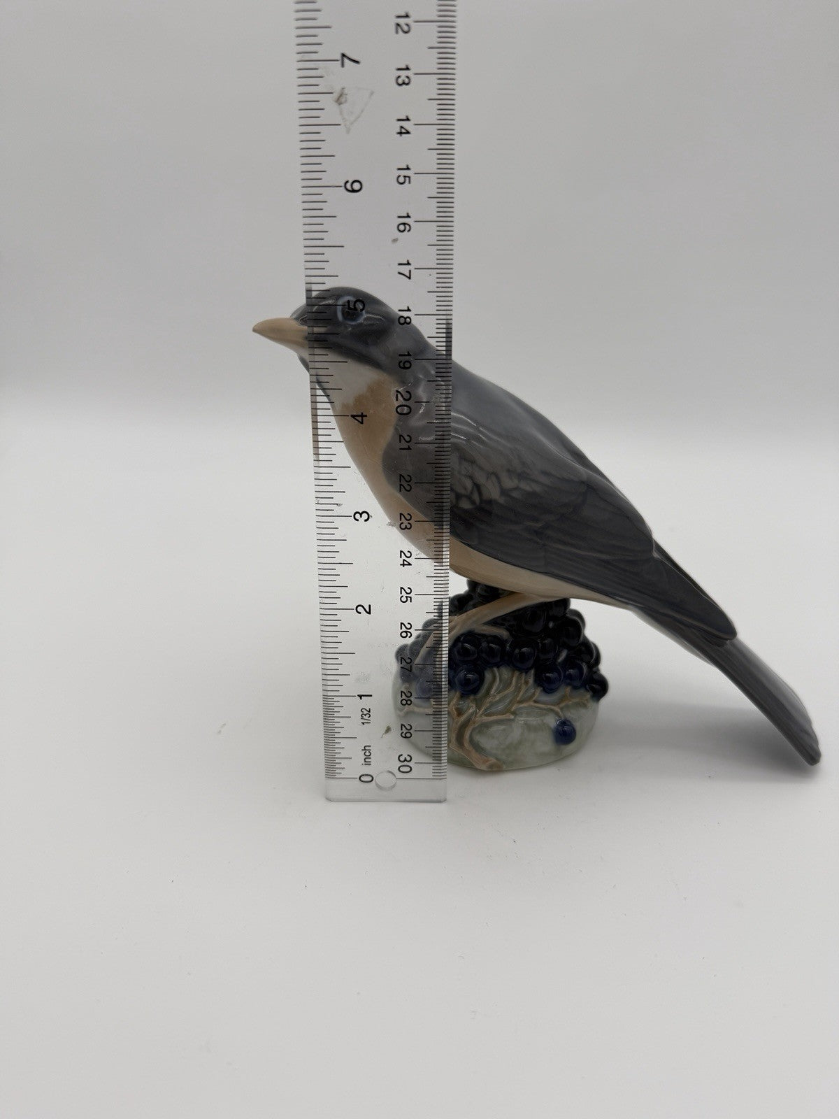 Royal Copenhagen Denmark #1235 Porcelain Redwing Bird Figurine -Ingeborg Nielsen