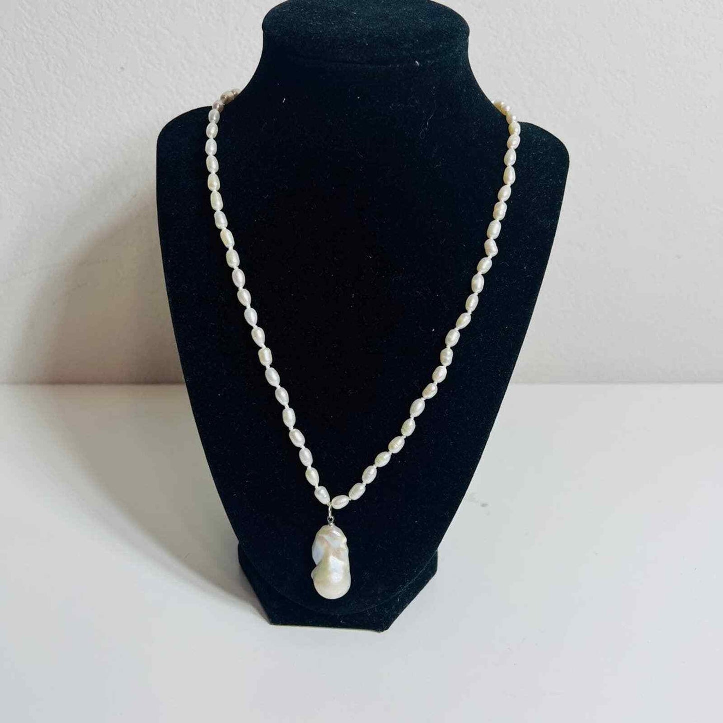 Baroque Jewelry Pearl Pendant Freshwater Pearl Necklace Natural M&M 24in long