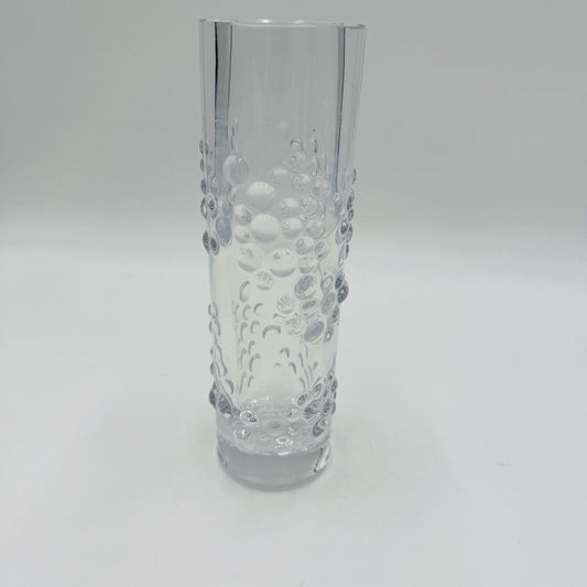 Vintage Swedish Art Glass Vase by Bengt Edenfalk for Skruf, 1970's 8"