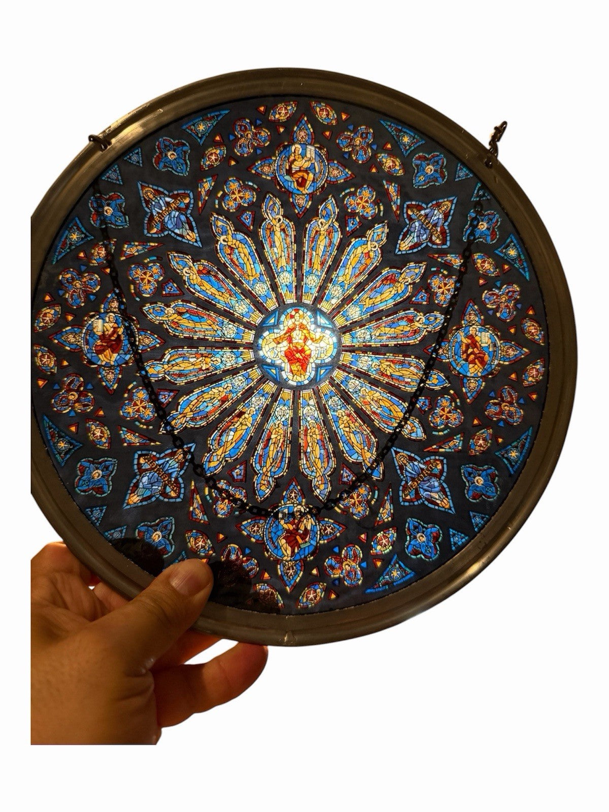 Glassmasters Stained Glass Reproduction St John Cathedral Rose Window Suncatcher