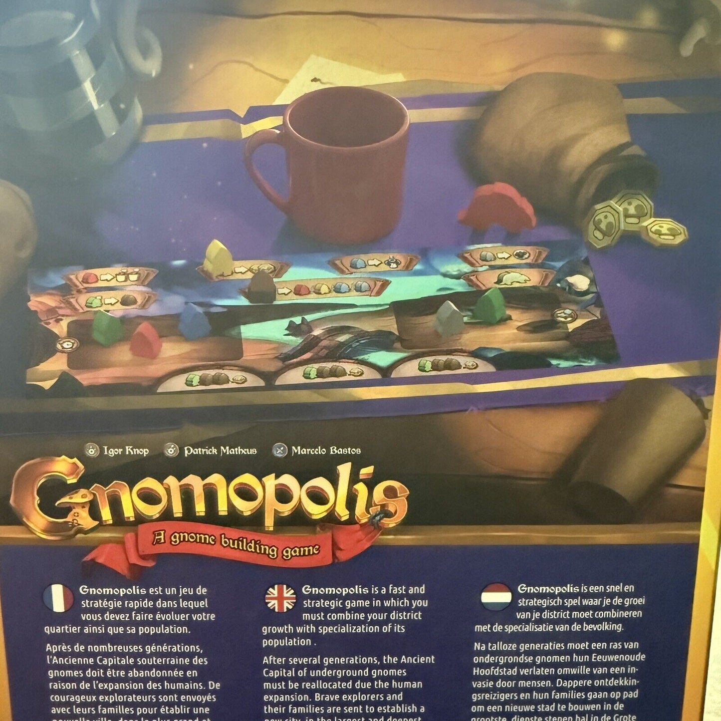 Gnomopolis: A Strategic Gnome Building Deck & Dice Building Game For 1-4 Players