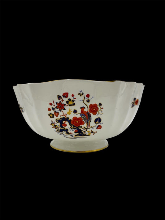 Large Aynsley Bird of Paradise fine bone china fruit Serving centerpiece bowl