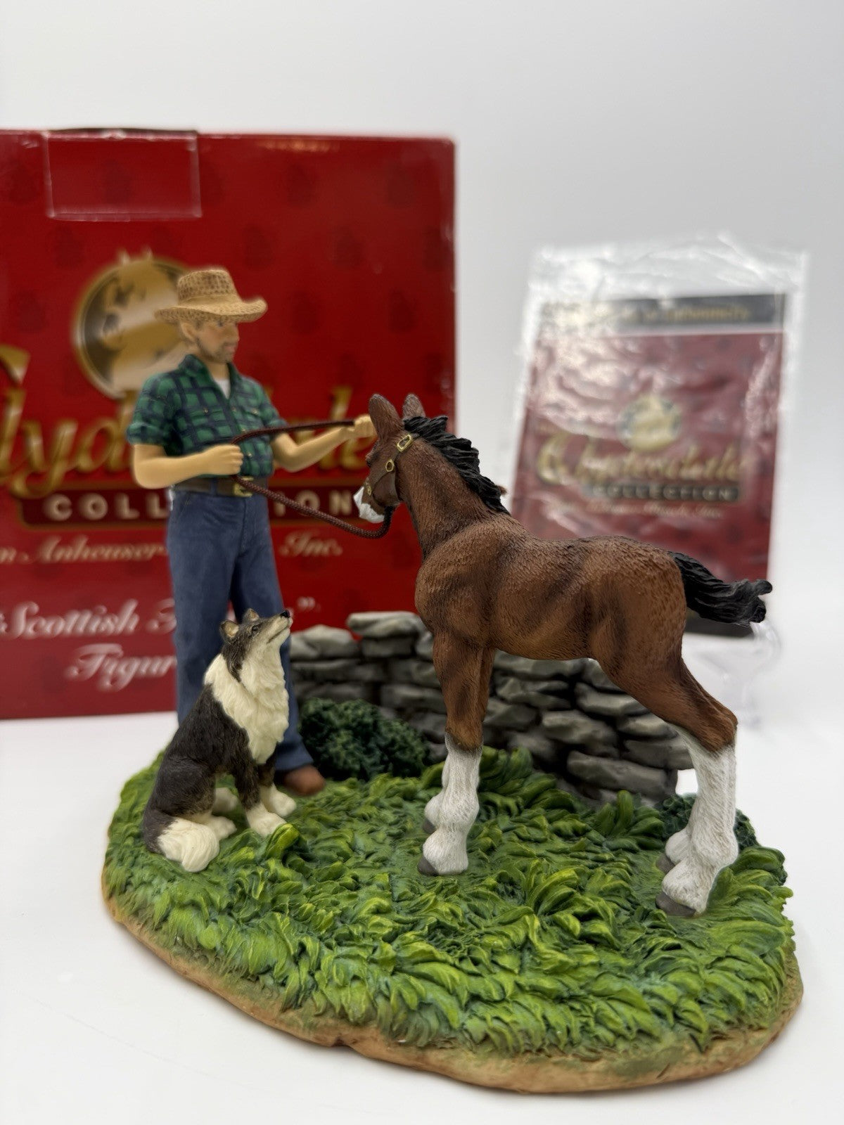 Anheuser Busch Scottish Farmer 1999 Clydesdale Collection Foal Horse Figurine