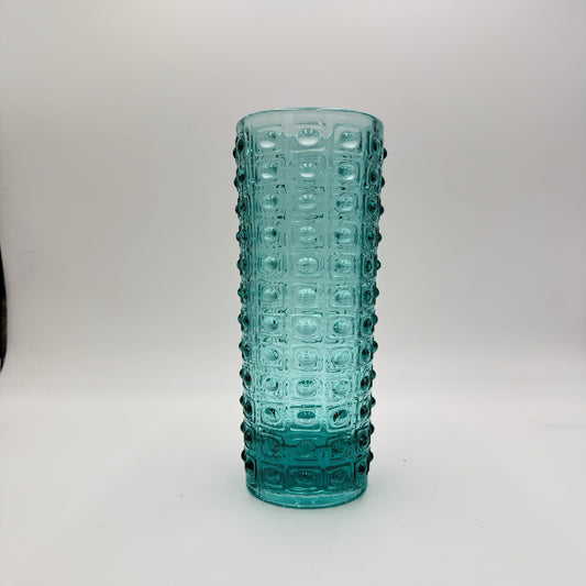MCM Sklo Union Art glass by Rudolf Jurnikl Rosice # 984/25  Vase 1950s Aqua