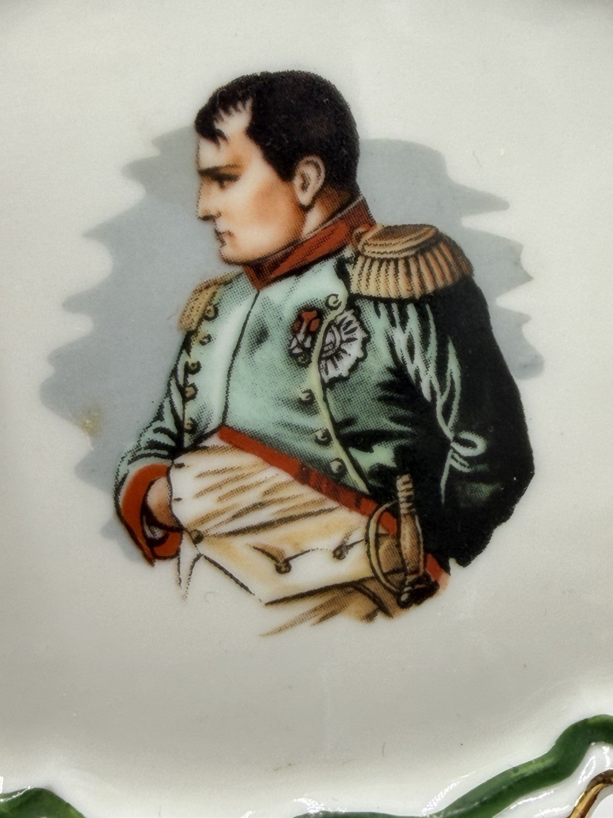 Vintage Limoges France Porcelain Napoleon Miniature Tray Platter  4.5”x3” Rare