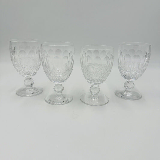 Vintage Waterford Crystal Colleen Short Stem Wine 3 Oz Set 4 Wine Glasses 5in