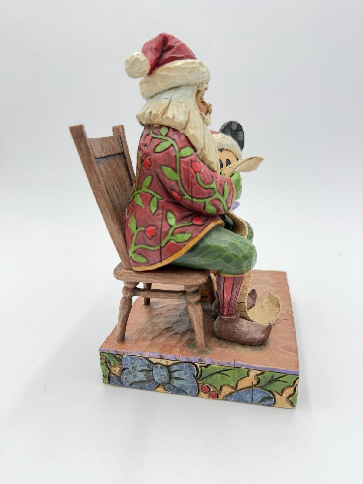 Jim Shore Mickey Mouse Santa  Checking it Twice Christmas Ornament 7” Sculpture