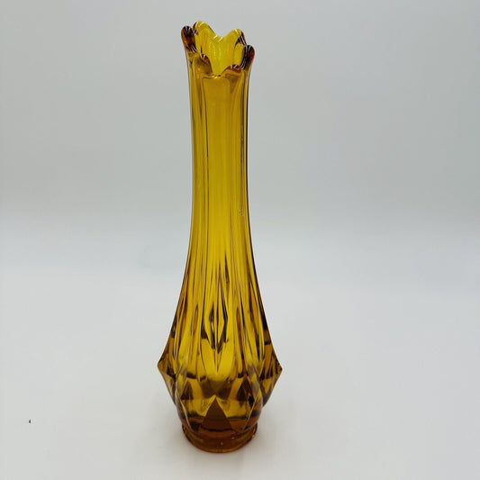 Kanawha Vase Amber Glass Vintage Home Decor 11in Tall Large Bud