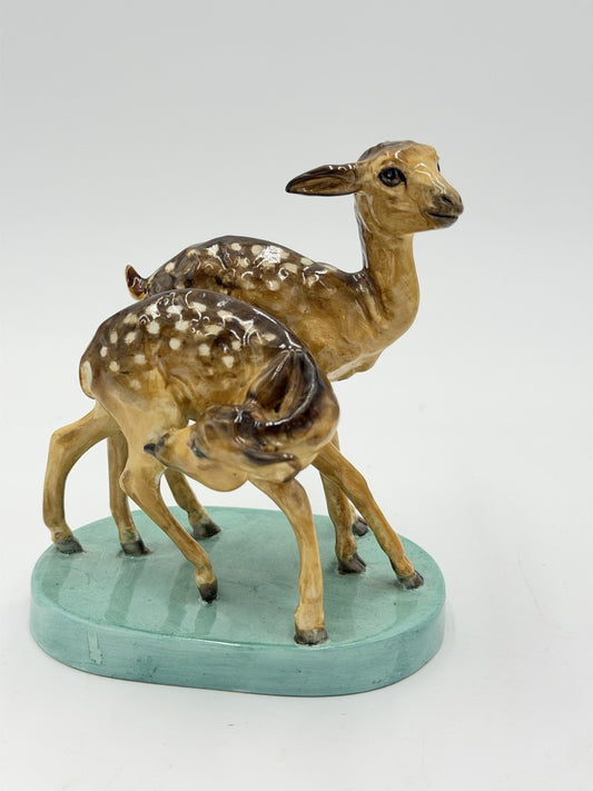 Rare Royal Worcester porcelain figurine Young Spotted Deer by Doris Lindner