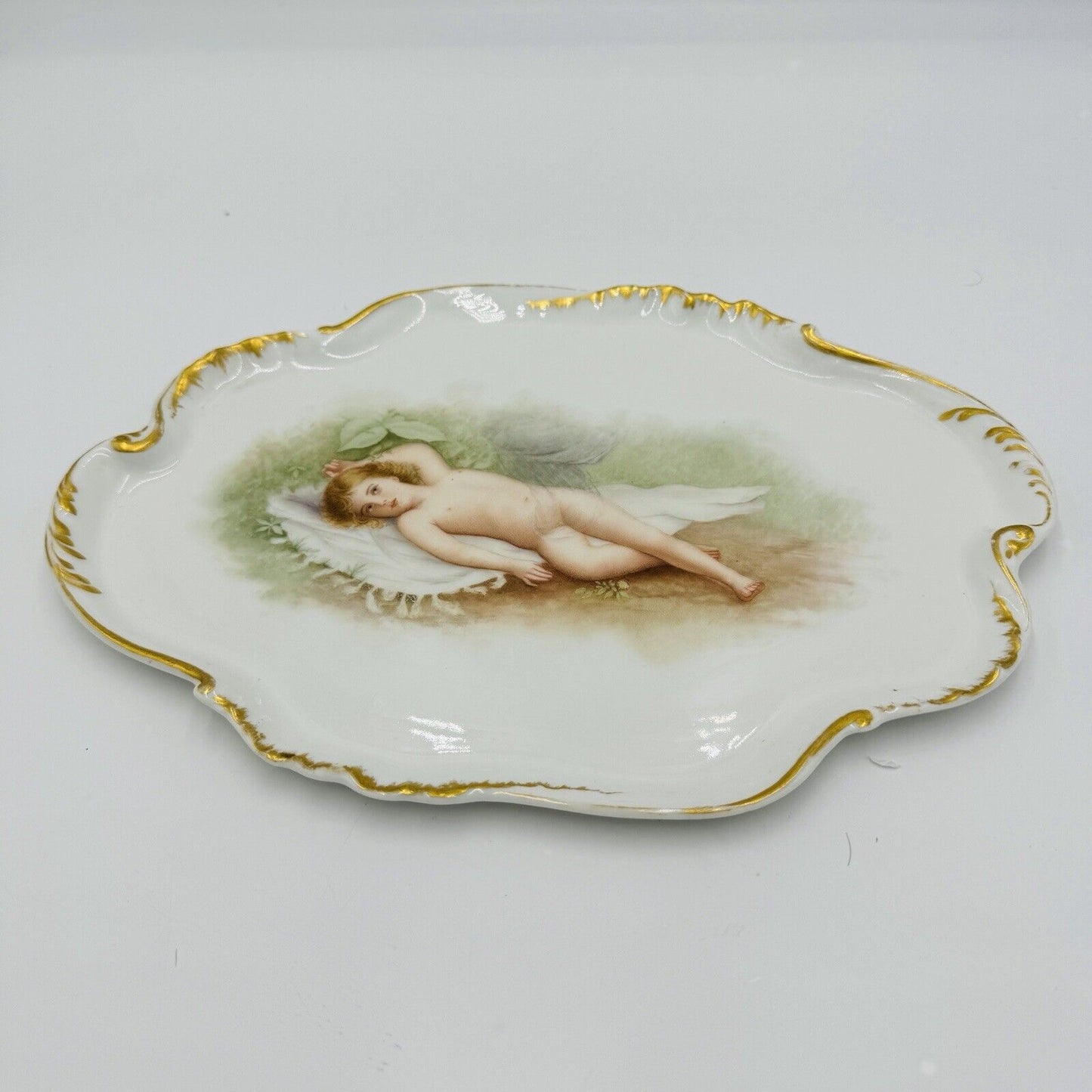 Limoges France Porcelain CFH/GDM Antique Hand Painted Tray Rare 13” Art Deco